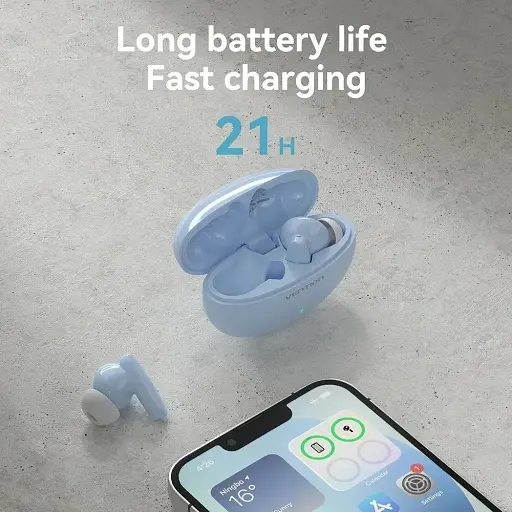 Навушники TWS Vention Elf Earbuds E01 Blue - фото 5