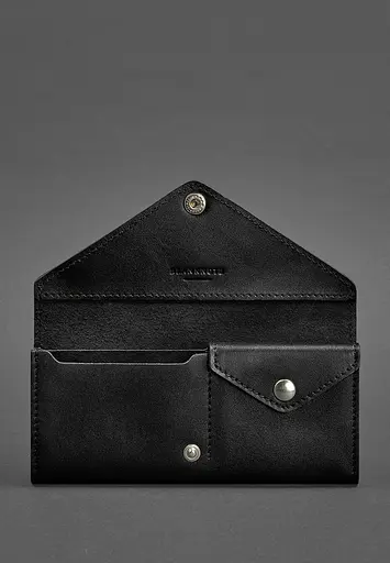 Женский кожаный кошелек Керри 1.0 черный Krast - фото 4