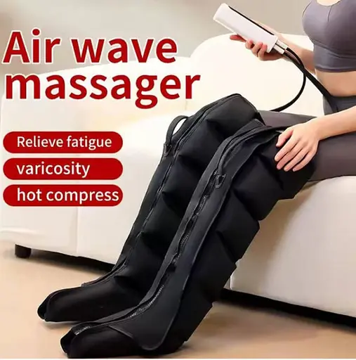 Массажер для ног Luyao LY-670 воздушно-компрессионный 6 камер (3 режима) Черный - фото 3