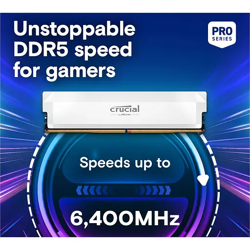 Модуль пам'яті DDR5 Crucial 2x16GB 6400MHz Pro OC White (CP2K16G64C38U5W) [147399] - фото 4