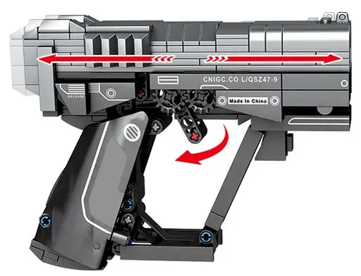 Дитячий конструктор Пістолет L/QSZ47-9 з мішенню (464 деталі) - фото 4