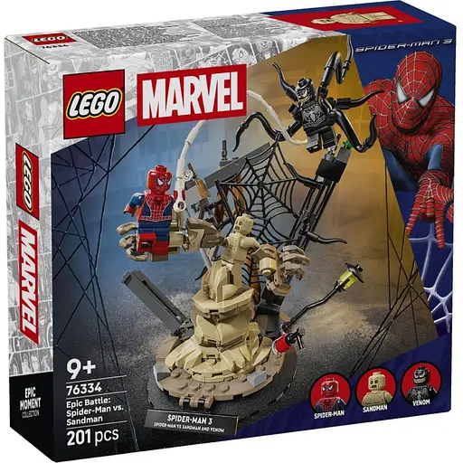 Конструктор LEGO Marvel Super Heroes Легендарное сражение: Человек-паук vs. Песчаный человек 201 деталь (76334)