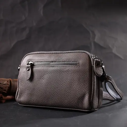 Сумка женская Vintage на два отделения из натуральной кожи 19х12.5х6.5 см sum0029027 - фото 10