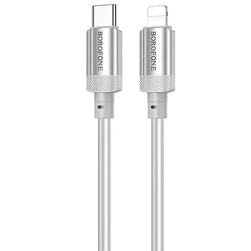 Дата кабель Borofone BX108 Start silicone Type-C to Lightning 27W (1m) Gray