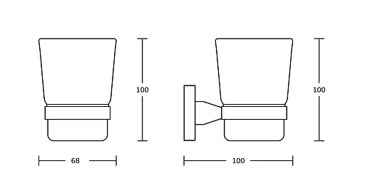 Склянка для зубних щіток VBI Venus black VBI-040004BL чорний матовий - фото 2