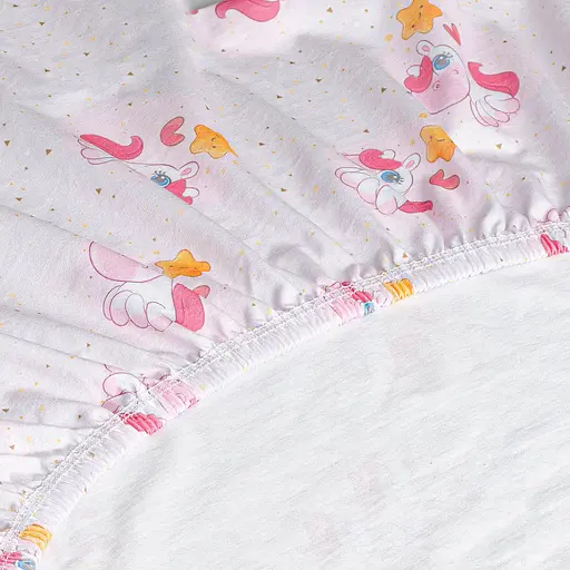 Простирадло дитяче на резинці Home Line Поні 60х120 см рожеве (161922) - фото 2