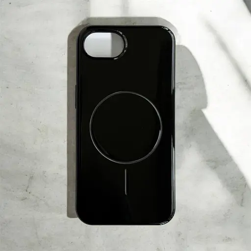 Чехол для iPhone 16e с MagSafe, защитный, глянцевый, с мягкой подкладкой, черный - фото 5