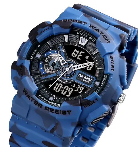 Наручний годинник чоловічий 1688CMBU Camo Blue Skmei acs0030625 - фото 2