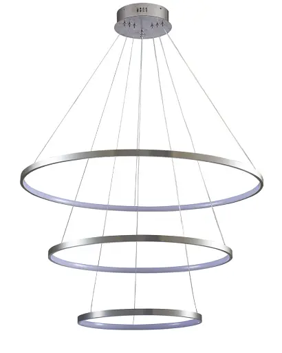 Підвісний світильник, люстра Goldlux 330048 Lea 3 Led 3x60W 4000K 8000Lm IP20 Срібло - фото 2