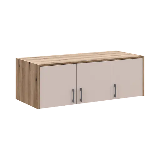 Антресоль Doros Ронді Дуб Артізан/Кашемір 3 ДСП 121х52х41 (80737823) - фото 8