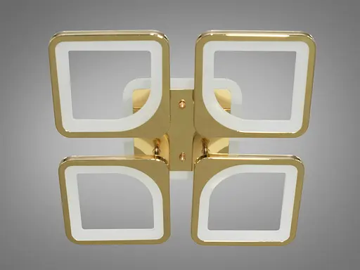 Стельова люстра Romin з диммером та LED підсвічуванням колір золото 80W - фото 3