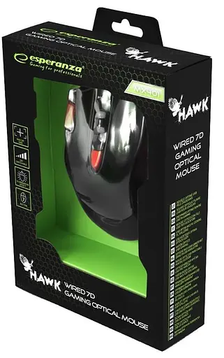 Мышь Esperanza MX401 Hawk USB Black-Red (EGM401KR) - фото 4