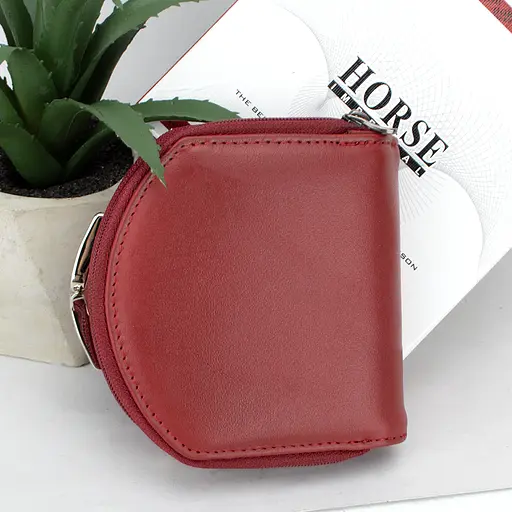 Гаманець жіночий шкіряний маленький Horse Imperial 001B червоний - фото 3