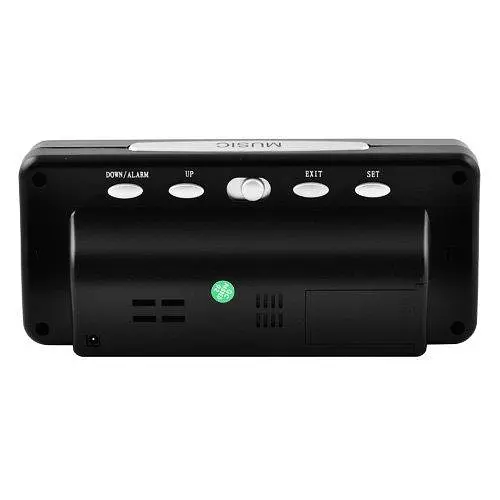 Сетевые электронные часы VST-763 WX-4 салатовые цифры + температура (USB) - фото 2