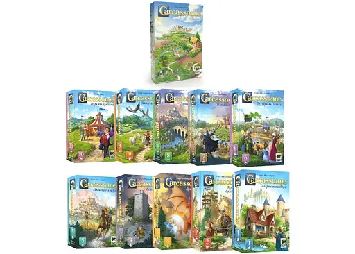 Настольная игра Feelindigo Каркассон 3.0. Река и Аббат + 10 дополнений (укр.) (FI22045+10)