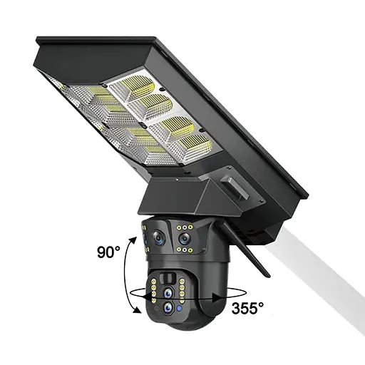 IP PTZ-відеокамера автономна з 4G, прожектором та сонячною панеллю 3Mp+3Mp+3Mp Light Vision VLC-1030IG10ZL/2C (Lamp+Solar) f=4mm, на акумуляторних батареях (75-00289) - фото 7