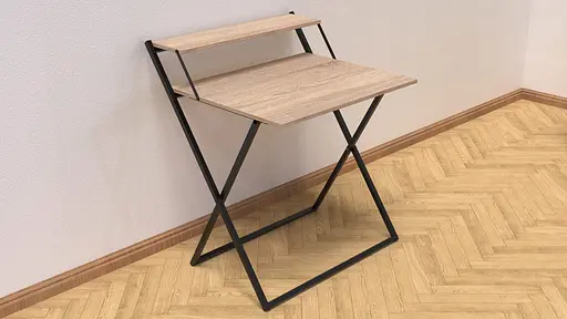 Стол трансформер Компакт 4 750x790x720 Черный металл ДСП Дуб Сонома 16 мм FRD-104693 - фото 3