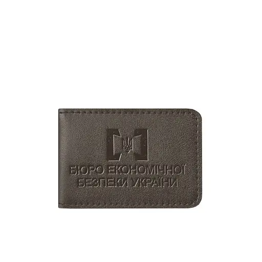 Кожаная обложка для удостоверения БЭБ (Бюро экономической безопасности Украины) Темно-бежевая - фото 8