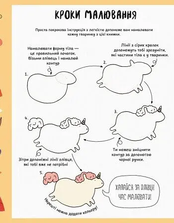 Як намалювати єдинорога та інших мімімішних тваринок - фото 3