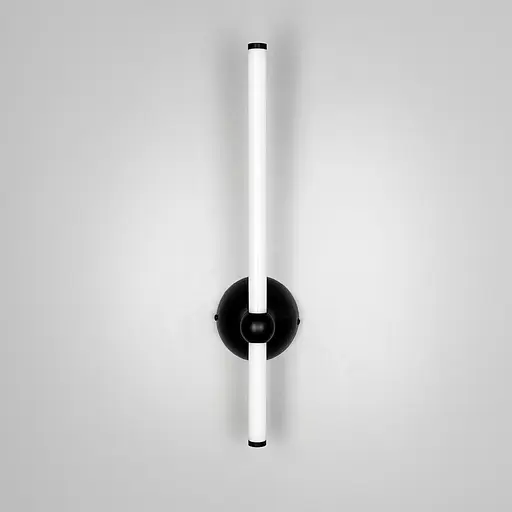 Лінійне бра у чорному корпусі з одним кріпленням 45 см Арт. WJ 023/430-1 BK Line F - фото 6