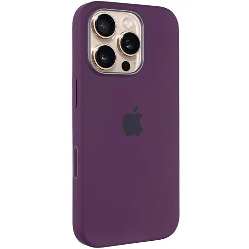 Чехол Epik Silicone case AAA с Magsafe и анимационной кнопкой для Apple iPhone 16 Pro Max 6.9 Plum