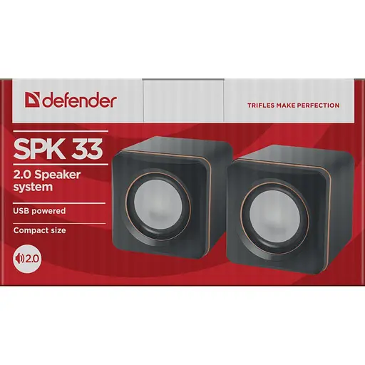 Акустика Defender 2.0 SPK 33 5W USB Black (65633) - фото 2