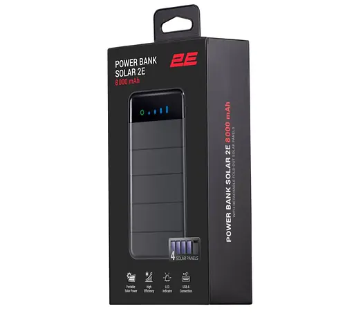 Повербанк Powerbank Solar 2E PB814-Solar 8000mAh солнечная подзарядка - фото 10