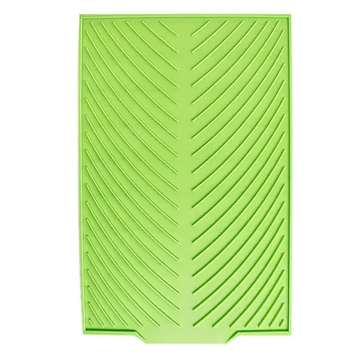 Силіконовий килимок для сушіння посуду зі зливом підставка-килимок для мокрого посуду 39х25 см, Kitchen Master 86142 - фото 1