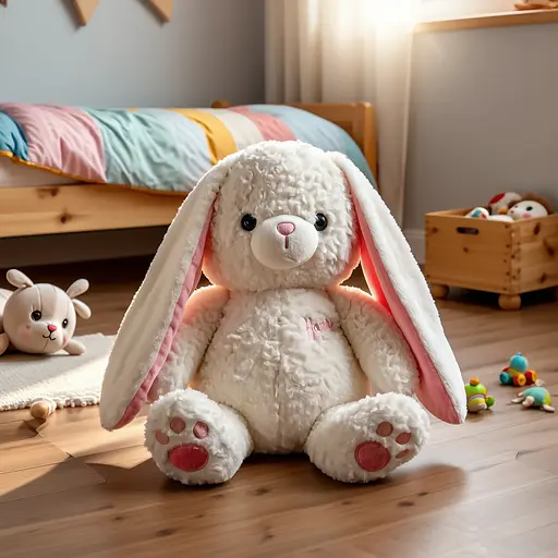 М'яка іграшка-плед та подушка 3 в 1 Зайчик плед в іграшці 35×32×40 (см) Білий Colorful Home 509-9W - фото 2