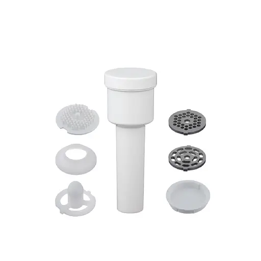 Panasonic Мясорубка, 1700Вт, 3кг/мин, 3 решетки, насадка для кеббе, пластик, белый - фото 5