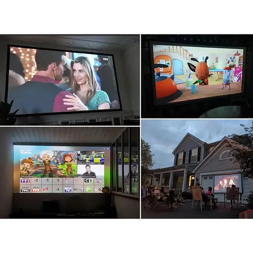 Проектор BYINTEK P70 портативний міні 3D акумулятор 8000 mAh WiFi Android 9 FullHD 1080 4K - фото 2