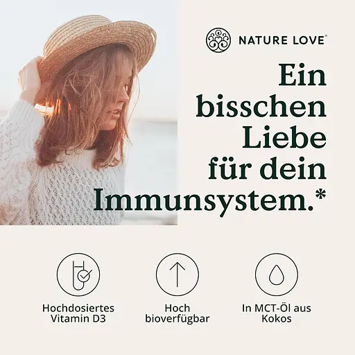 Вітамін D3 NATURE LOVE 1000 (50 мл рідини), лабораторно-протестована формула 5000 МО на краплю, в олії МСТ з кокосу, вітамін D, в - фото 3