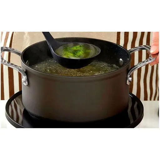 Ківш-ополоник силіконовий Huo Hou Silicone Soup Ladle (HU0177) чорний - фото 3