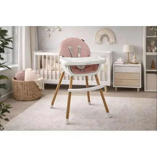 Стул для кормления ребенка 2 в 1 VELANO Evo, pink - фото 3
