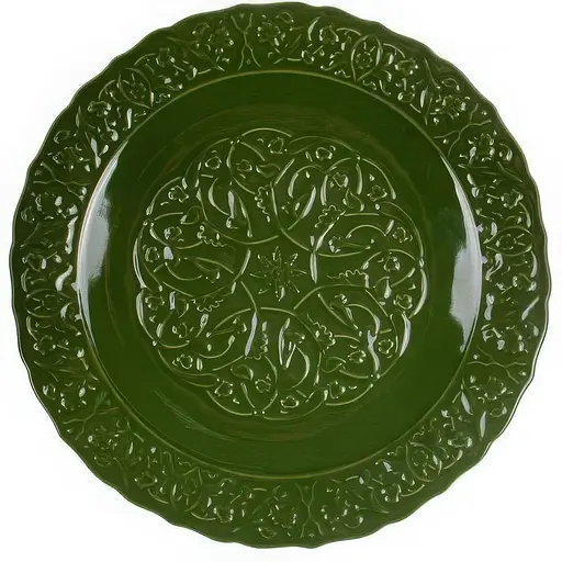 Тарілка Modern Style Вінтаж 27 см темно зелена (823-050)