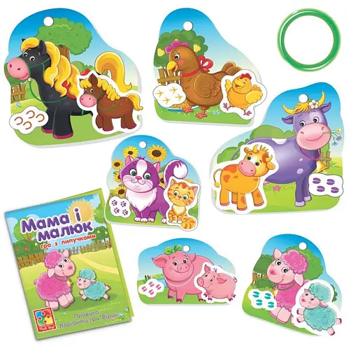 Детская настольная игра "Мама и малыш" Vladi Toys VT2100-14 с липучками - фото 2