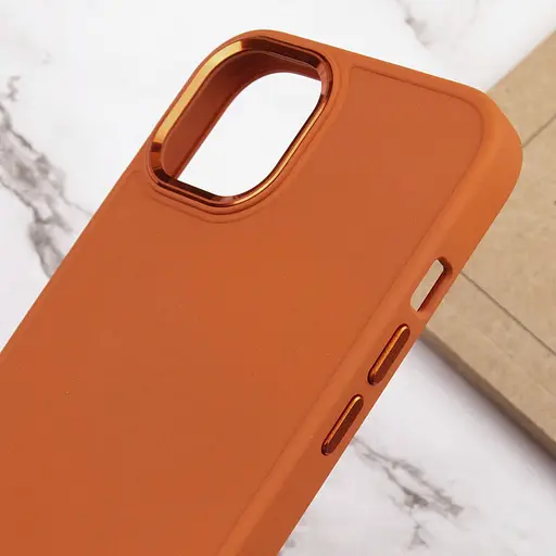 Чохол Epik TPU Bonbon Metal Style для Apple iPhone 14 Plus 6.7 Помаранчевий/Papaya - фото 5