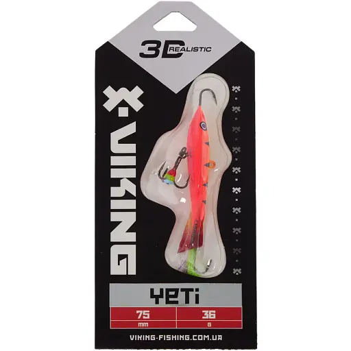 Балансир Viking Fishing Yeti Ice Jig 75mm 36.0g #15 Pink Moon - фото 2
