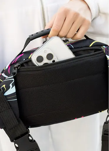 Женская сумка через плечо бананка Sambag Flex Pro принт "ABSTRACT" 30×17×15 см (85451707) - фото 5