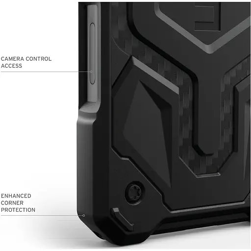 Оригинальный противоударный чехол UAG Monarch Pro MagSafe для iPhone 16 Plus Carbon Black 114455114242 - фото 2