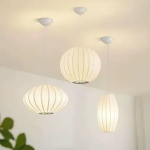 Дизайнерський світильник із полімерним абажуром Ø26x22 см Line F AK04-260 x 220 Білий - фото 7