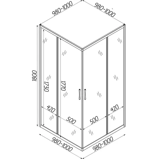 Душевая кабина Bravo ODRA 100N - фото 4