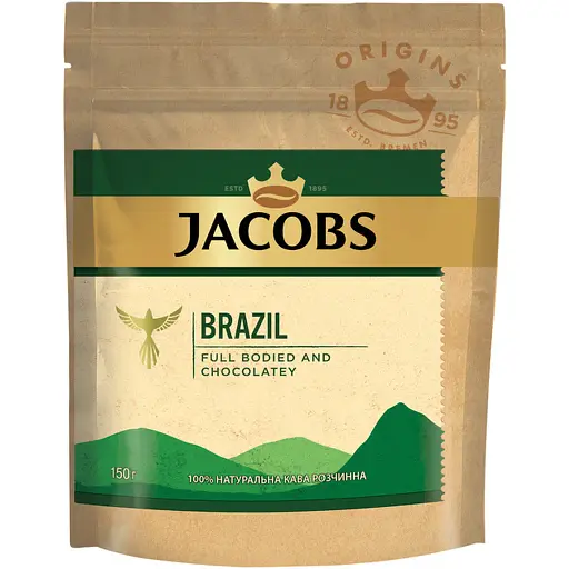 Кофе растворимый Jacobs Brazil, 150 г (852902)