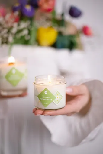 Квітне Черемшина 130 мл 15 год Мініатюри Соєвий віск - фото 4