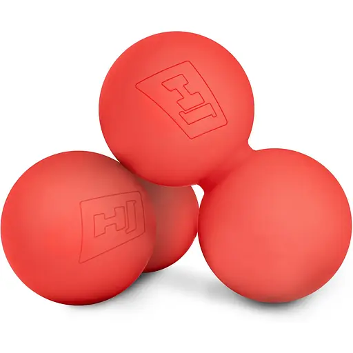 Силиконовый массажный двойной мяч Hop-Sport HS-S063DMB 63 мм красный - фото 3