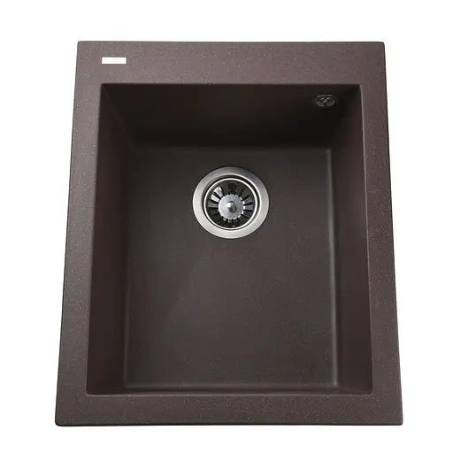 Гранитная мойка Globus Lux Lama коричневый 410x500 мм А0006, Коричневый - фото 1