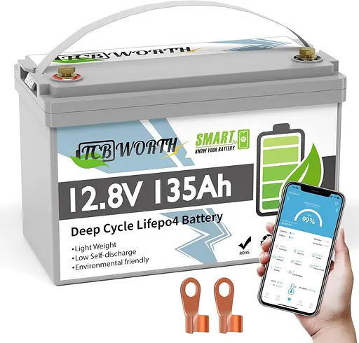 Літій-залізо-фосфатний акумулятор TCBWorth 12.8V 135Ah 1728Wh LiFePO4 - фото 2
