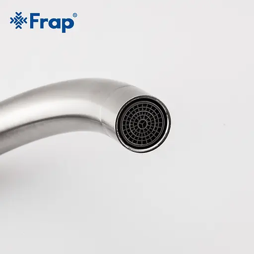 F40899 (H899) Змішувач для кухні НЕРЖ. U-гусак гайка Ø35 Frap 1/10 Нержавіюча сталь - фото 4