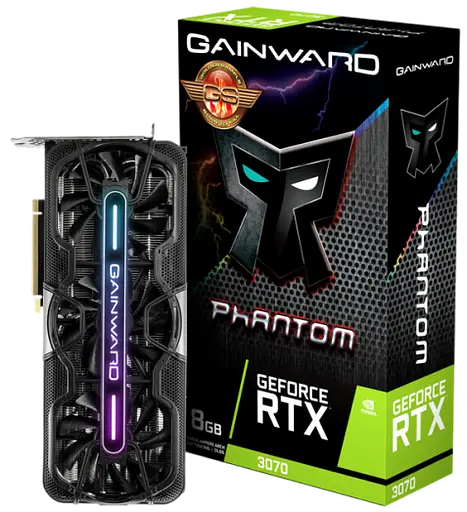 Видеокарта GeForce RTX 3070 8GB Gainward Phantom (NE63070019P2-1040P) Б/У