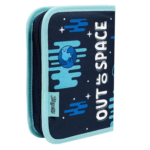 Шкільний пенал твердий 1Вересня одинарний з двома клапанами HP-04 Out Of Space - фото 2